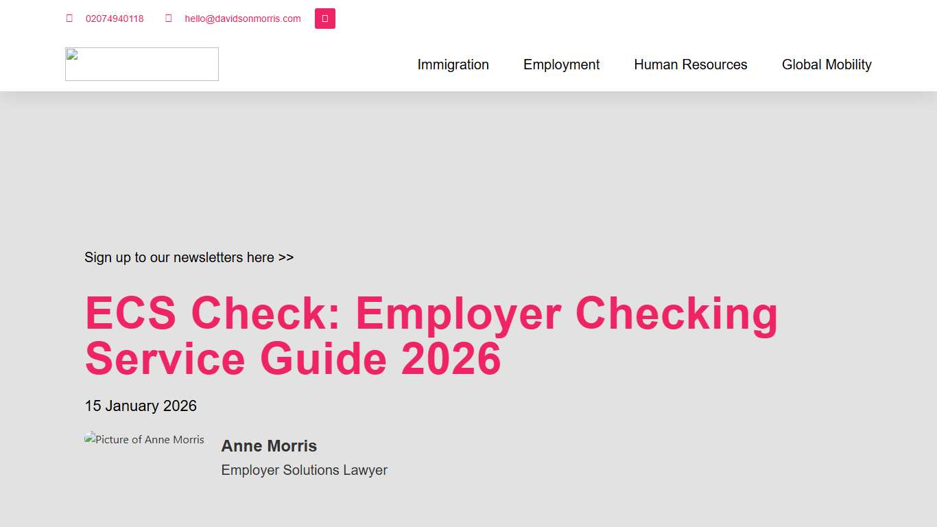 ECS Check: Employer Checking Service Guide 2026